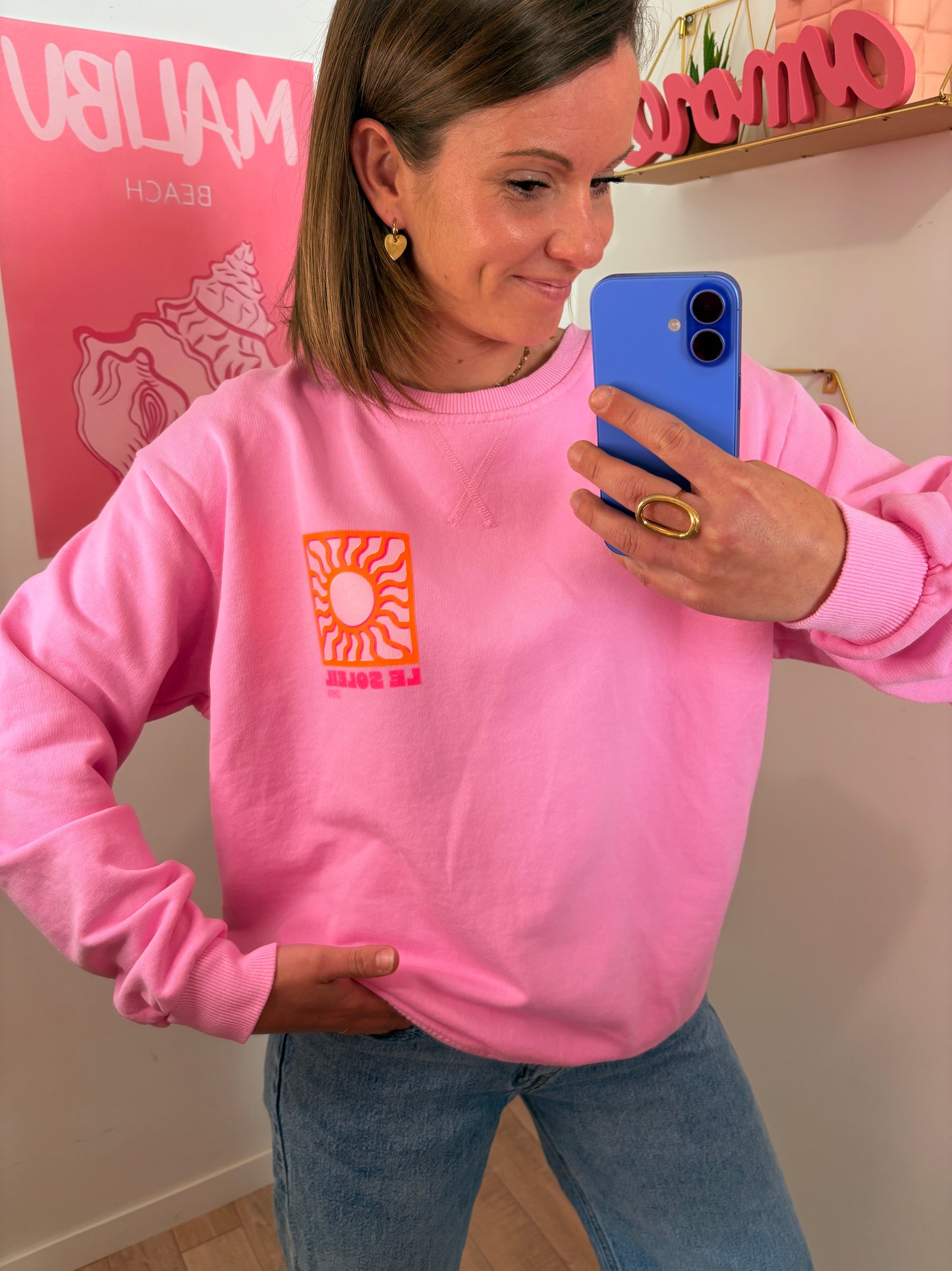 Pull "Sunny Vibes" – Rose Candy & Soleil Fluo
