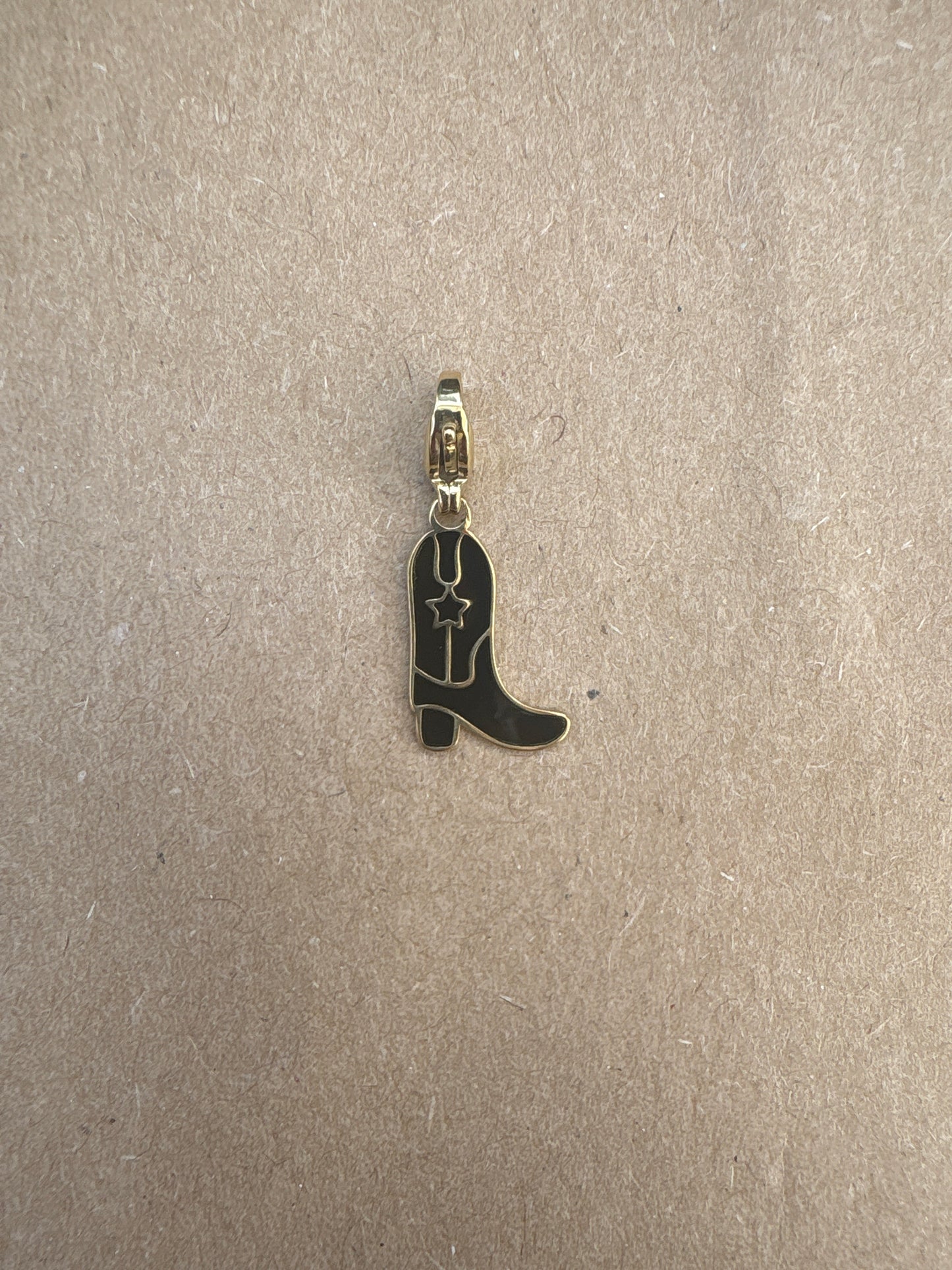 Charm botte de cowboy noir