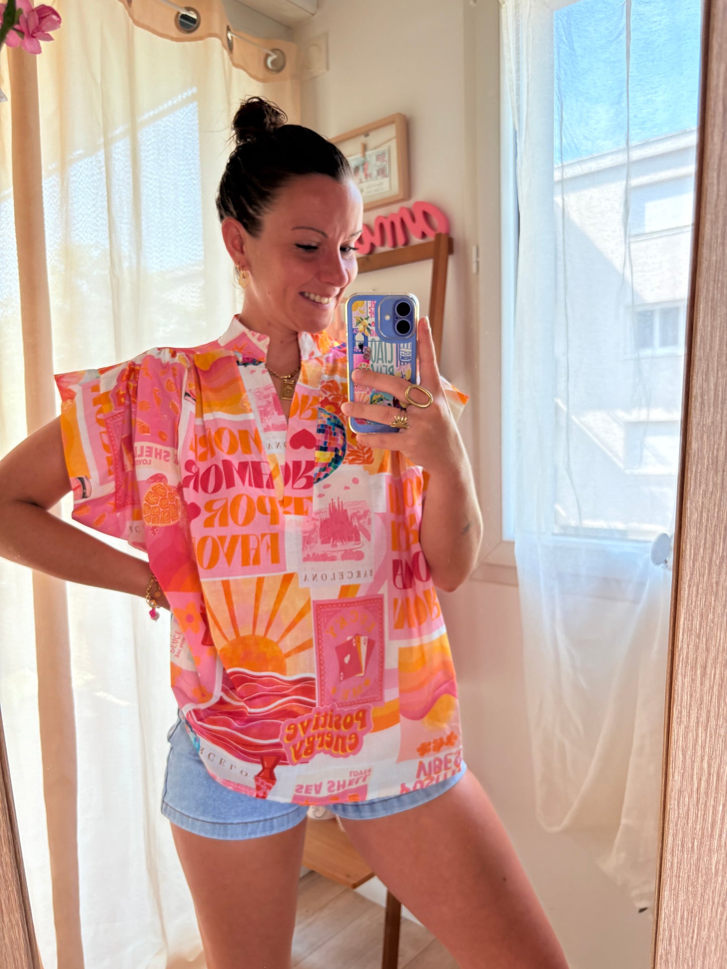 Blouse Fluide d’Été « Pep’s » – 100% Coton