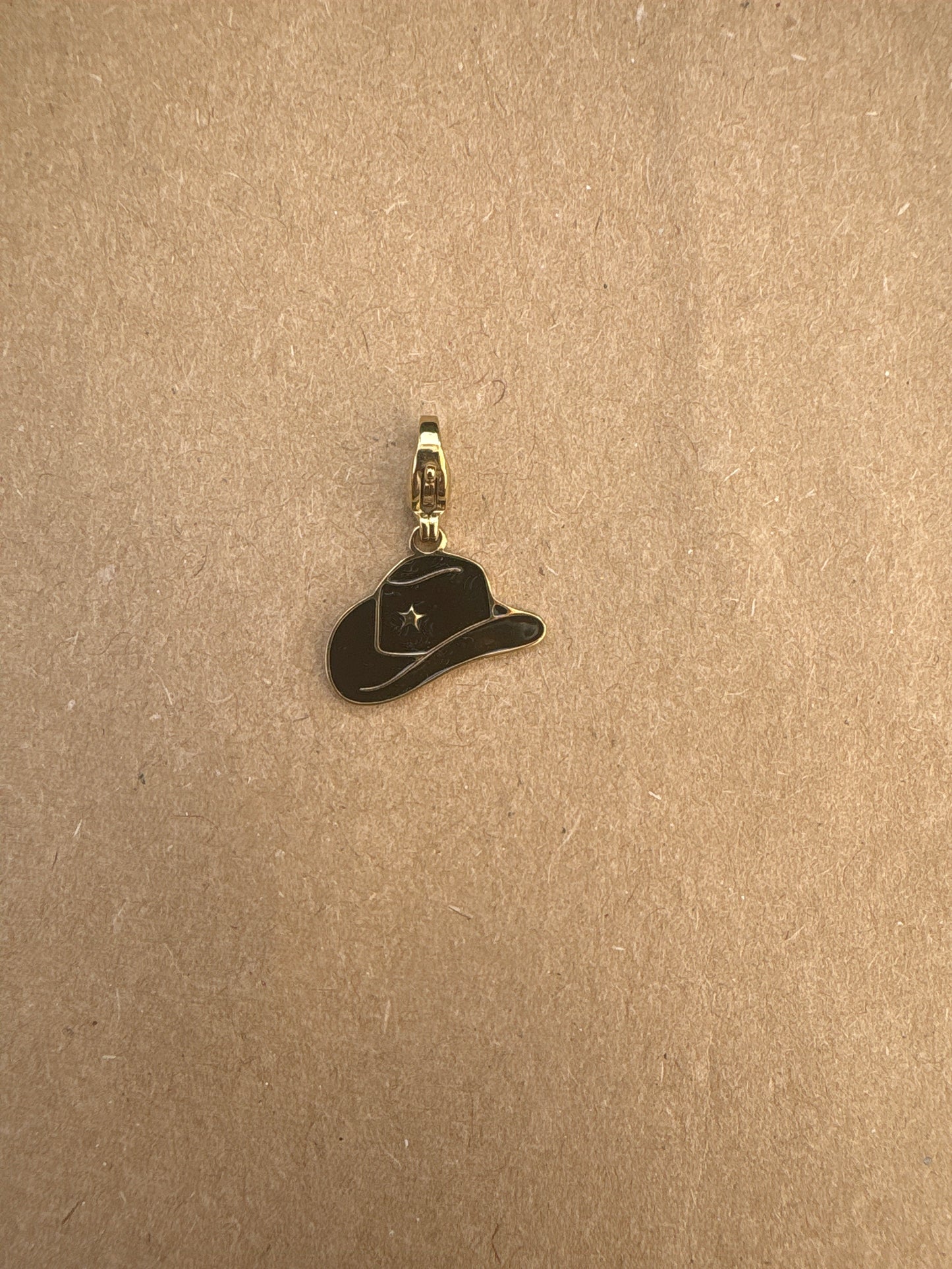 Charm chapeau de cowboy noir