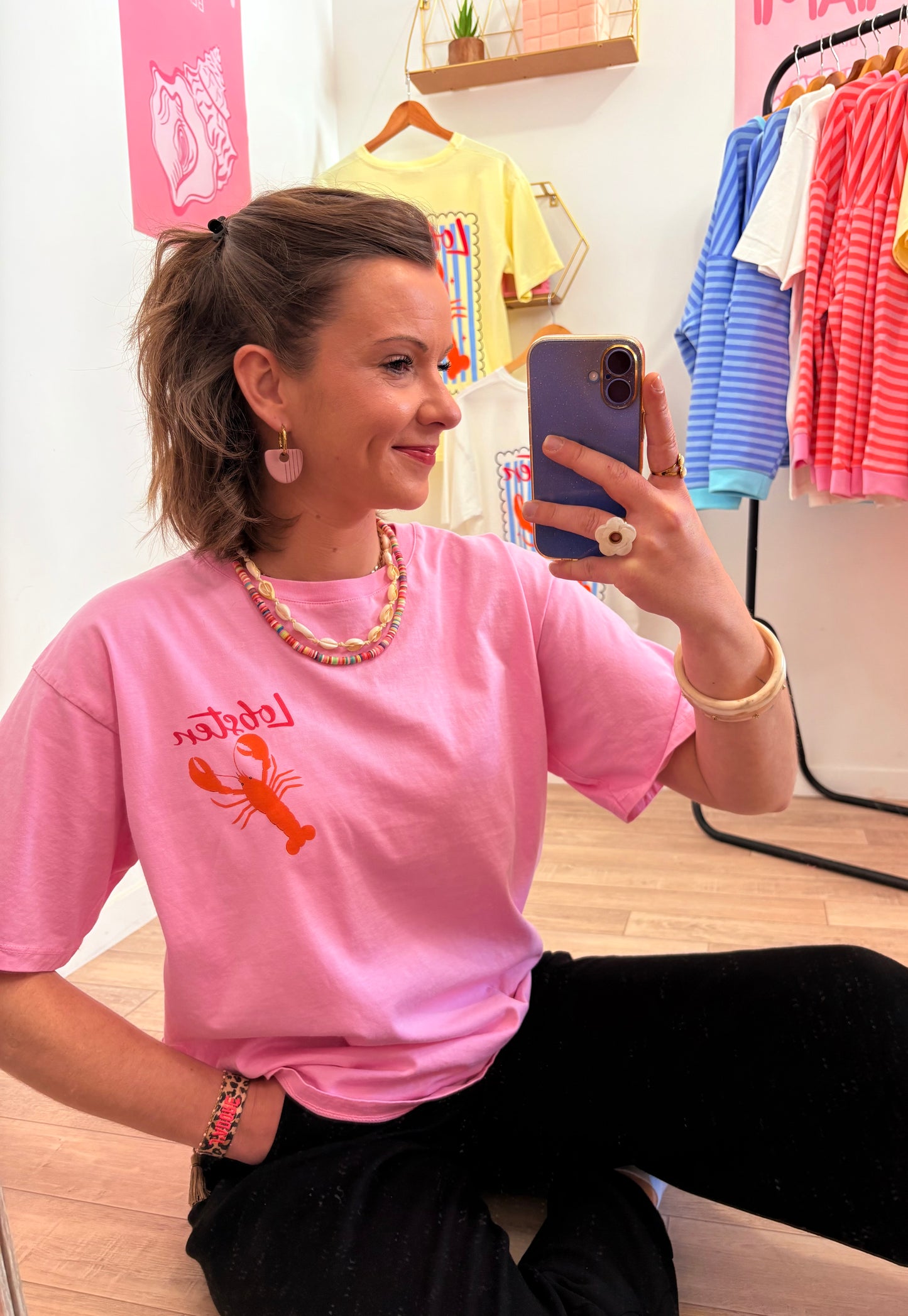 T-SHIRT LOBSTER ROSE 🩷