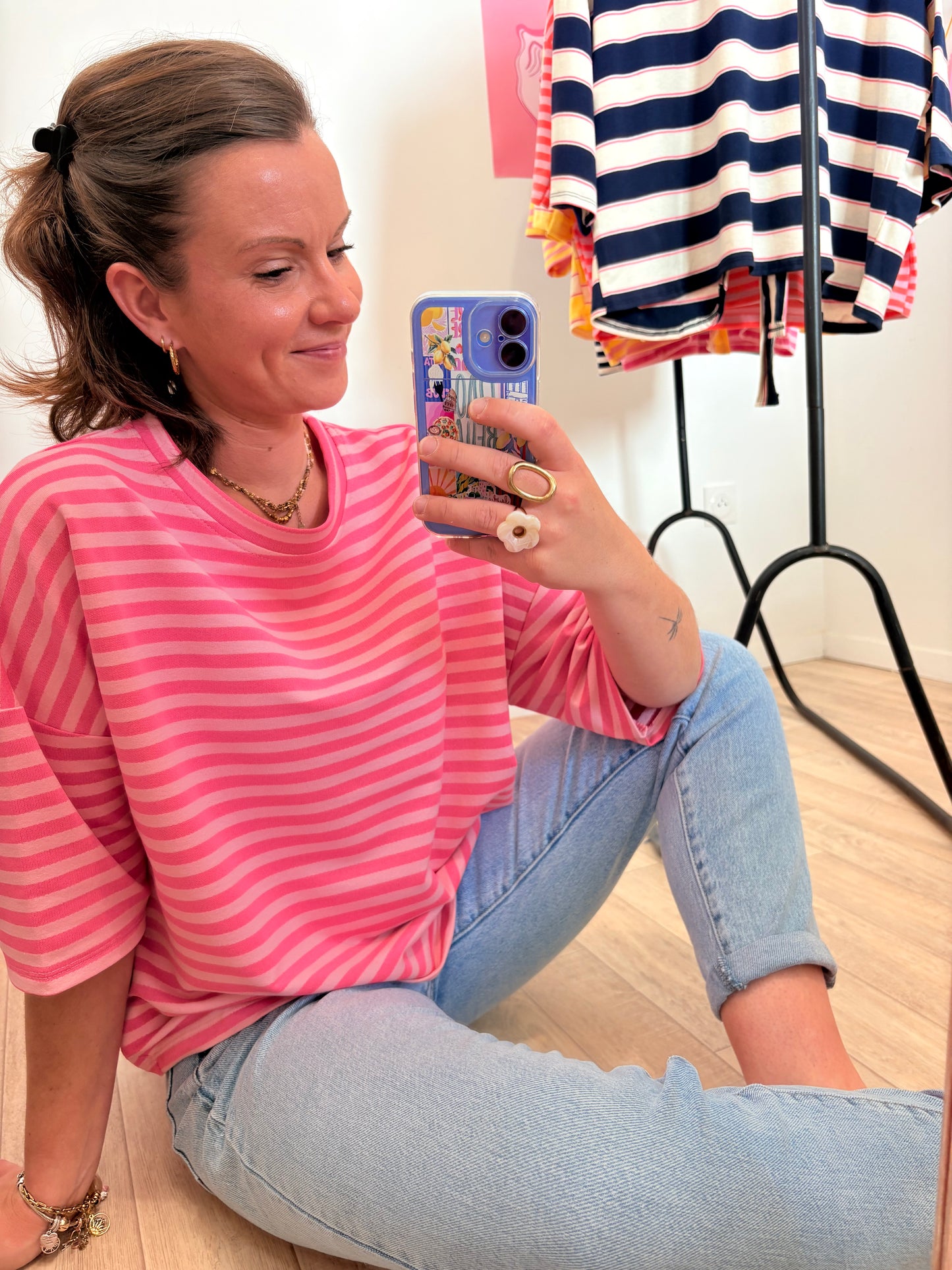 La Marinière Audacieuse : Rose & Rose Fuchsia