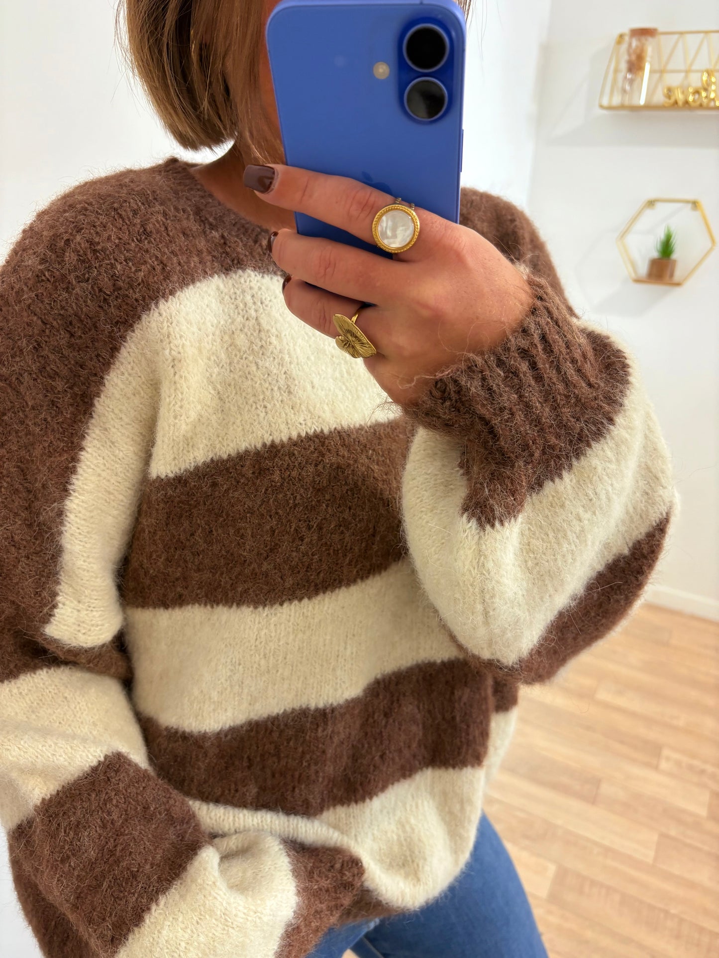 Pull Camille marron