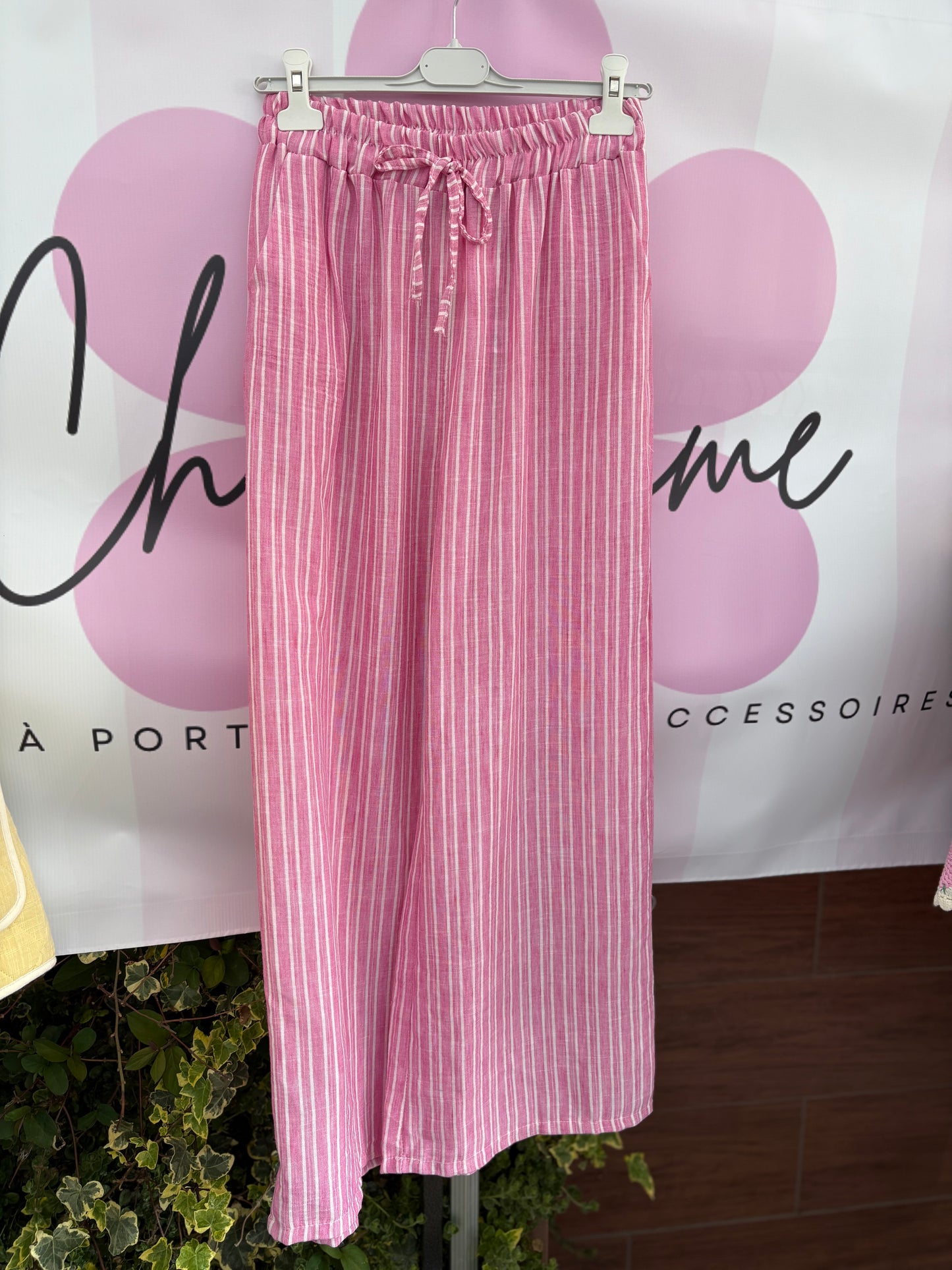 Pantalon fluide rose