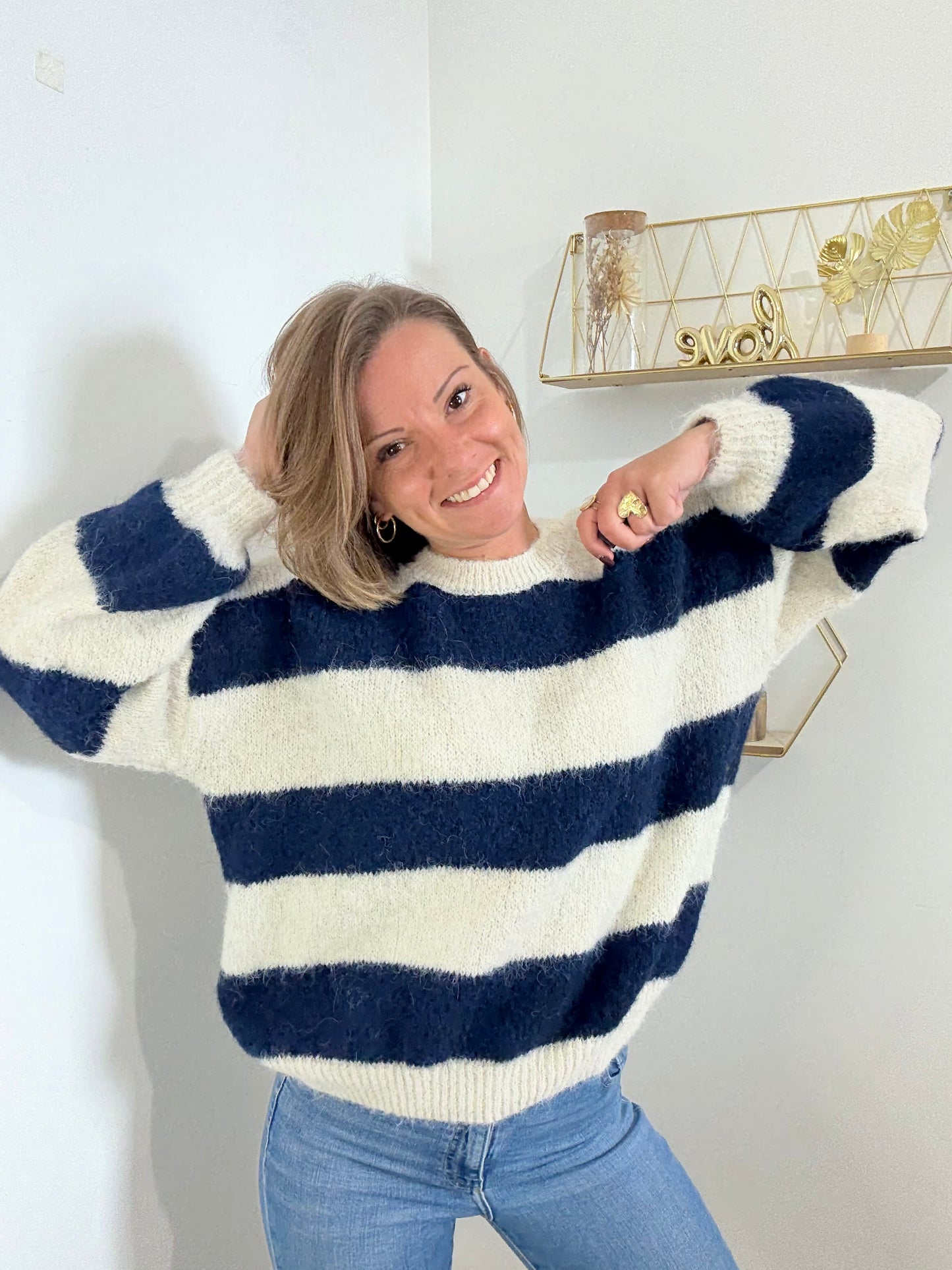 Pull Camille bleu marine