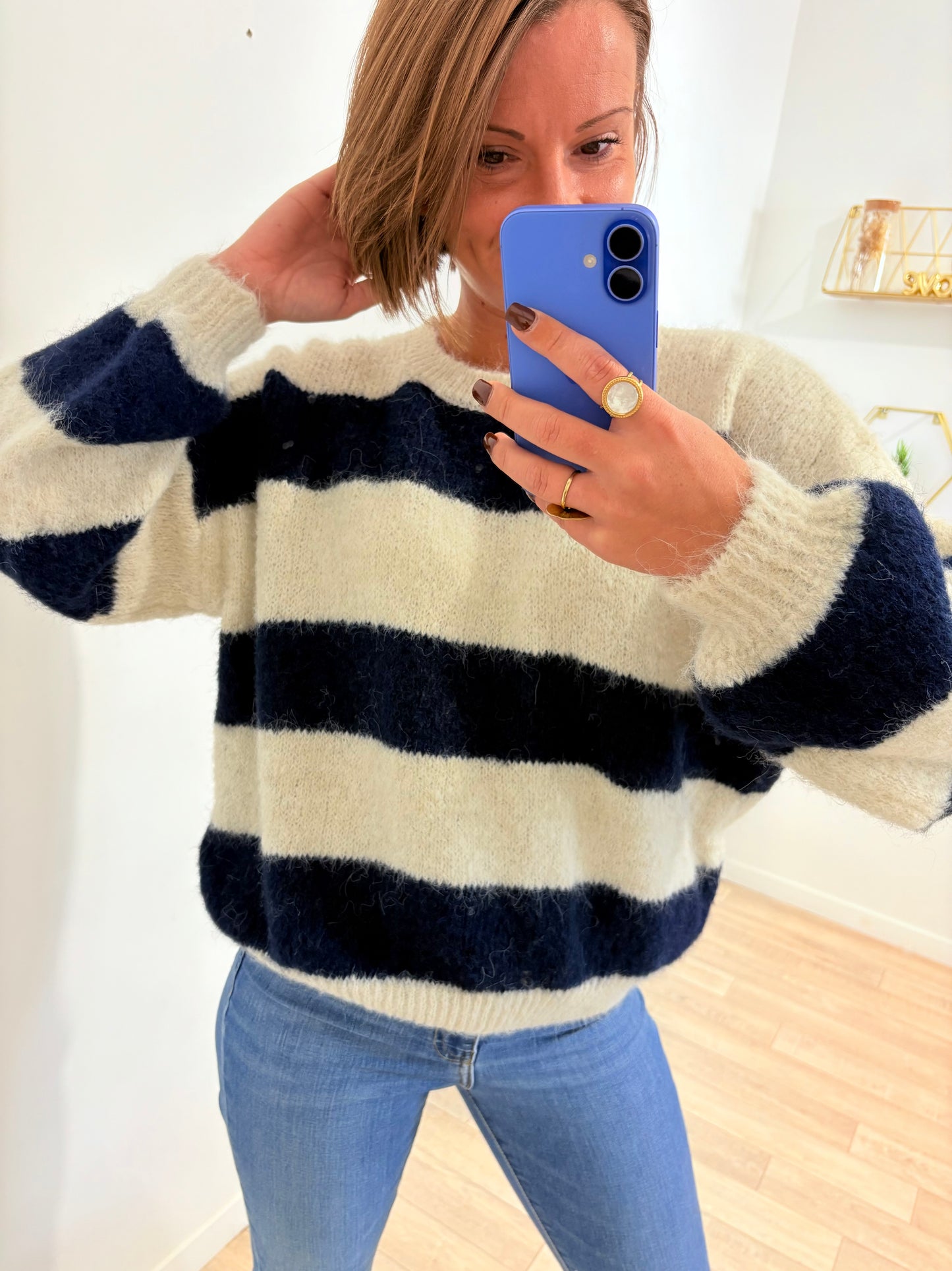 Pull Camille bleu marine