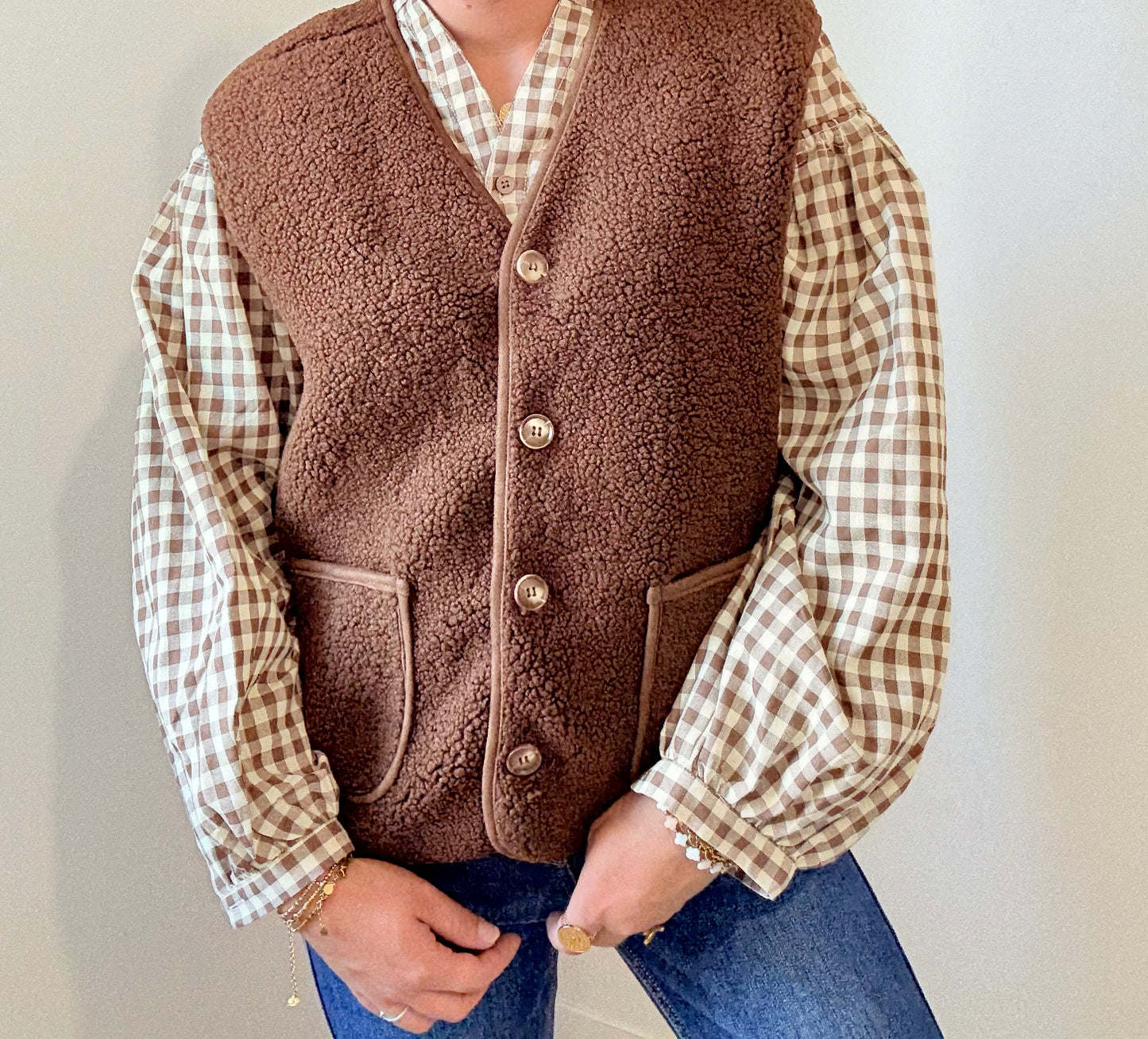 Gilet Maëla marron