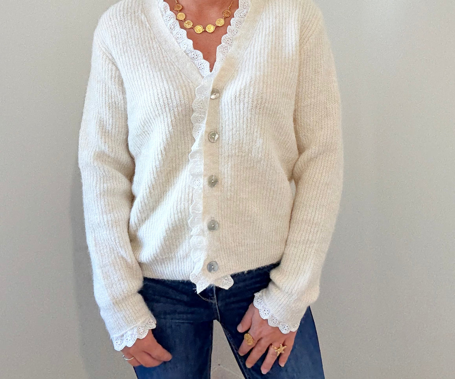 Gilet Flora beige