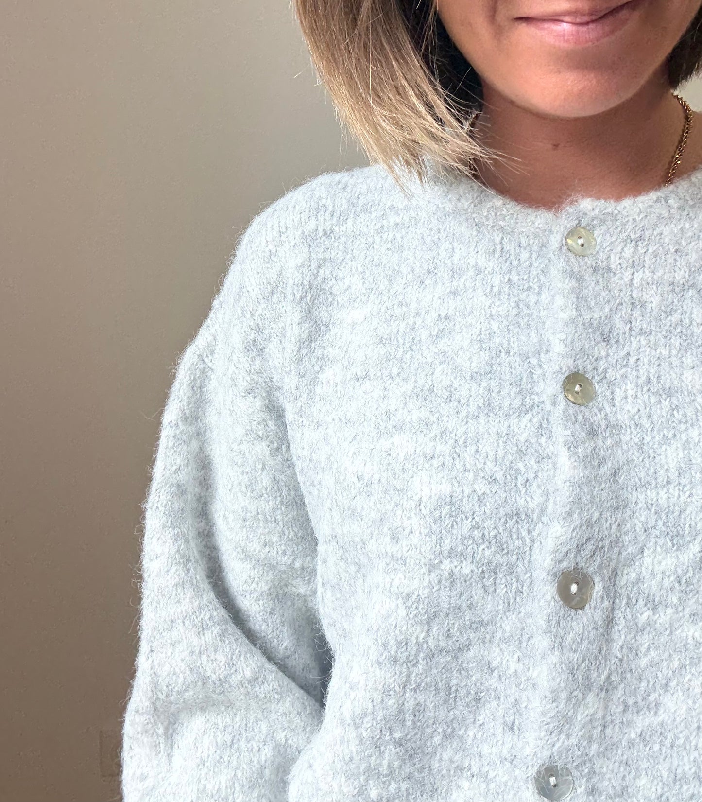 Gilet Ted gris perle