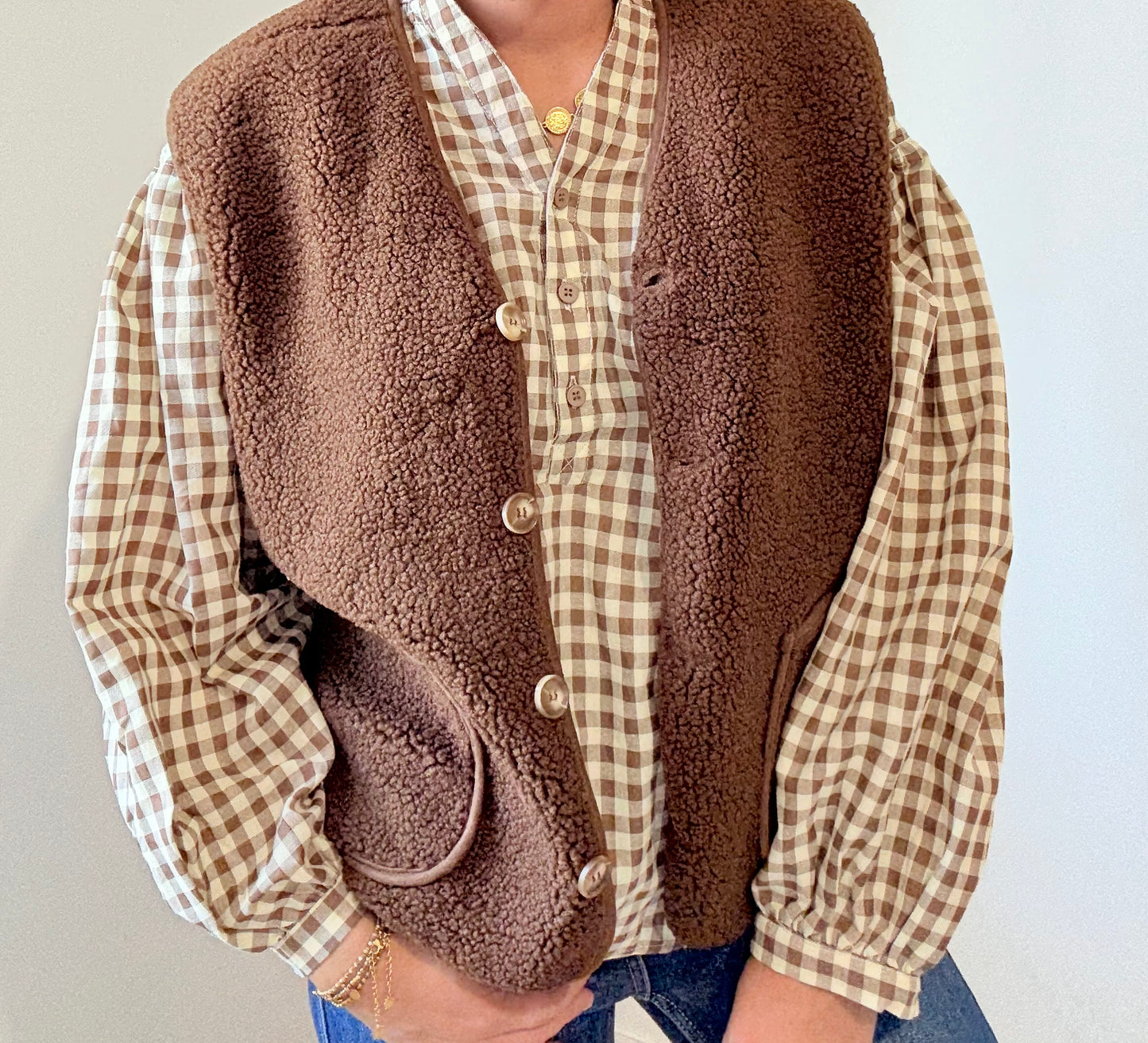 Gilet Maëla marron