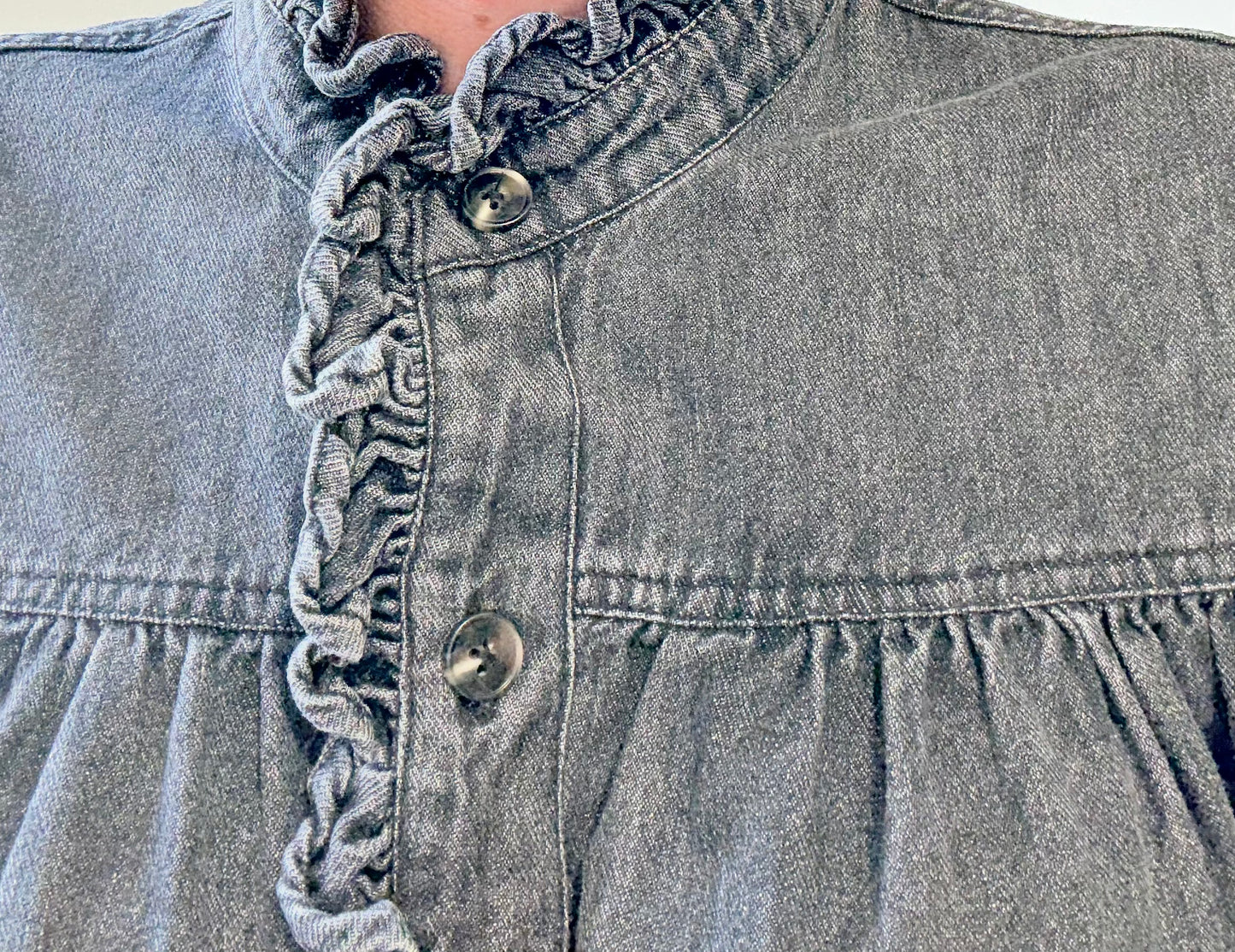 Robe en jeans noir