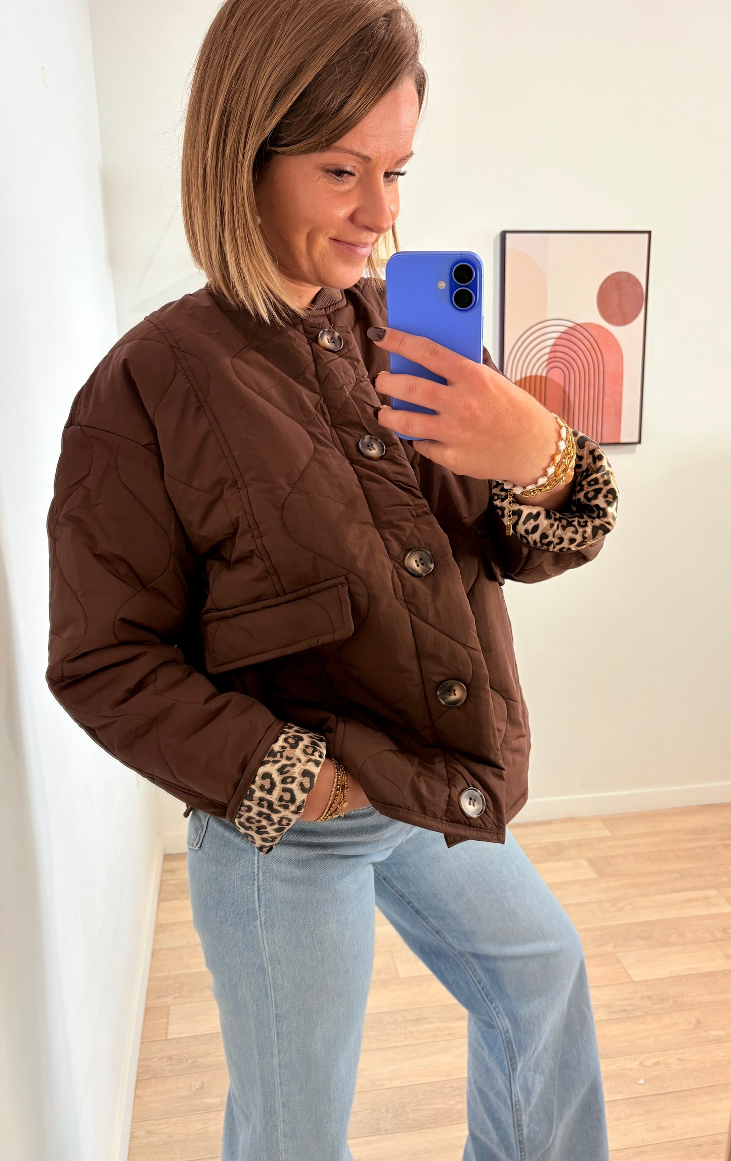 Veste matelassée marron