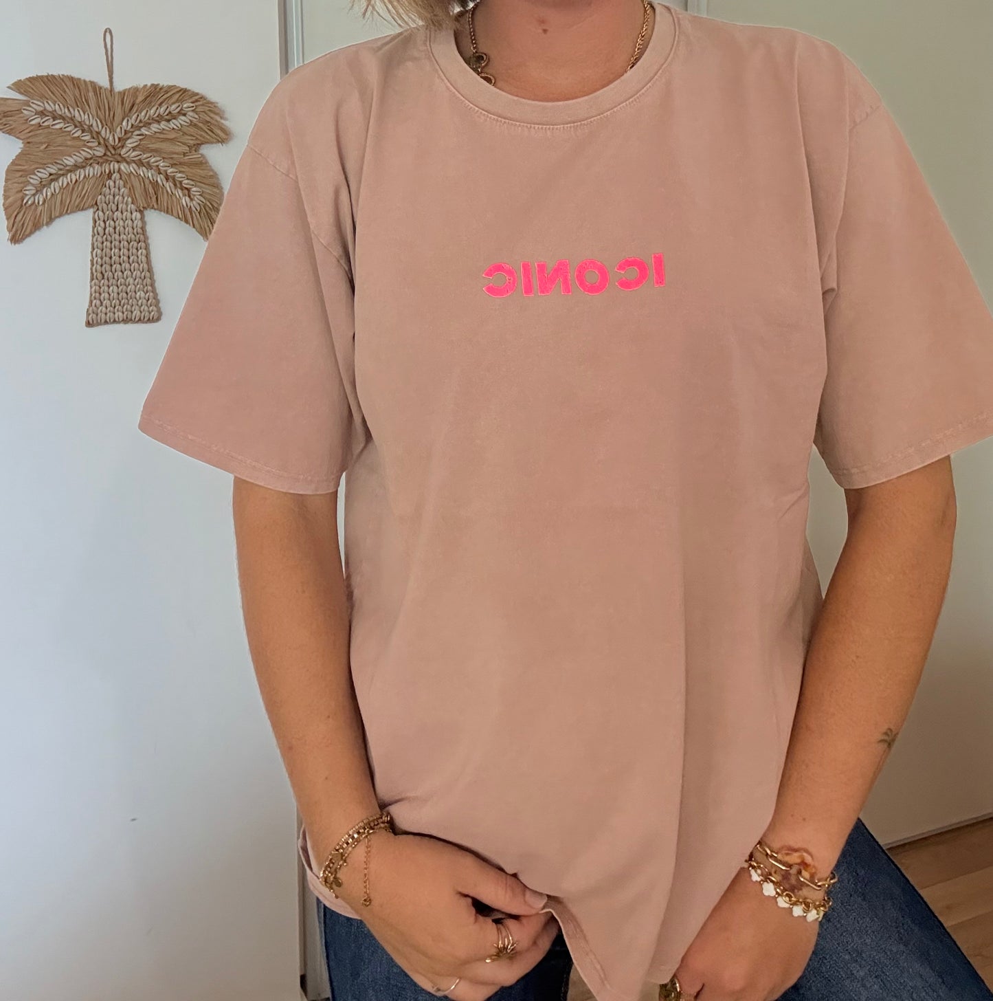T-shirt iconic vieux rose