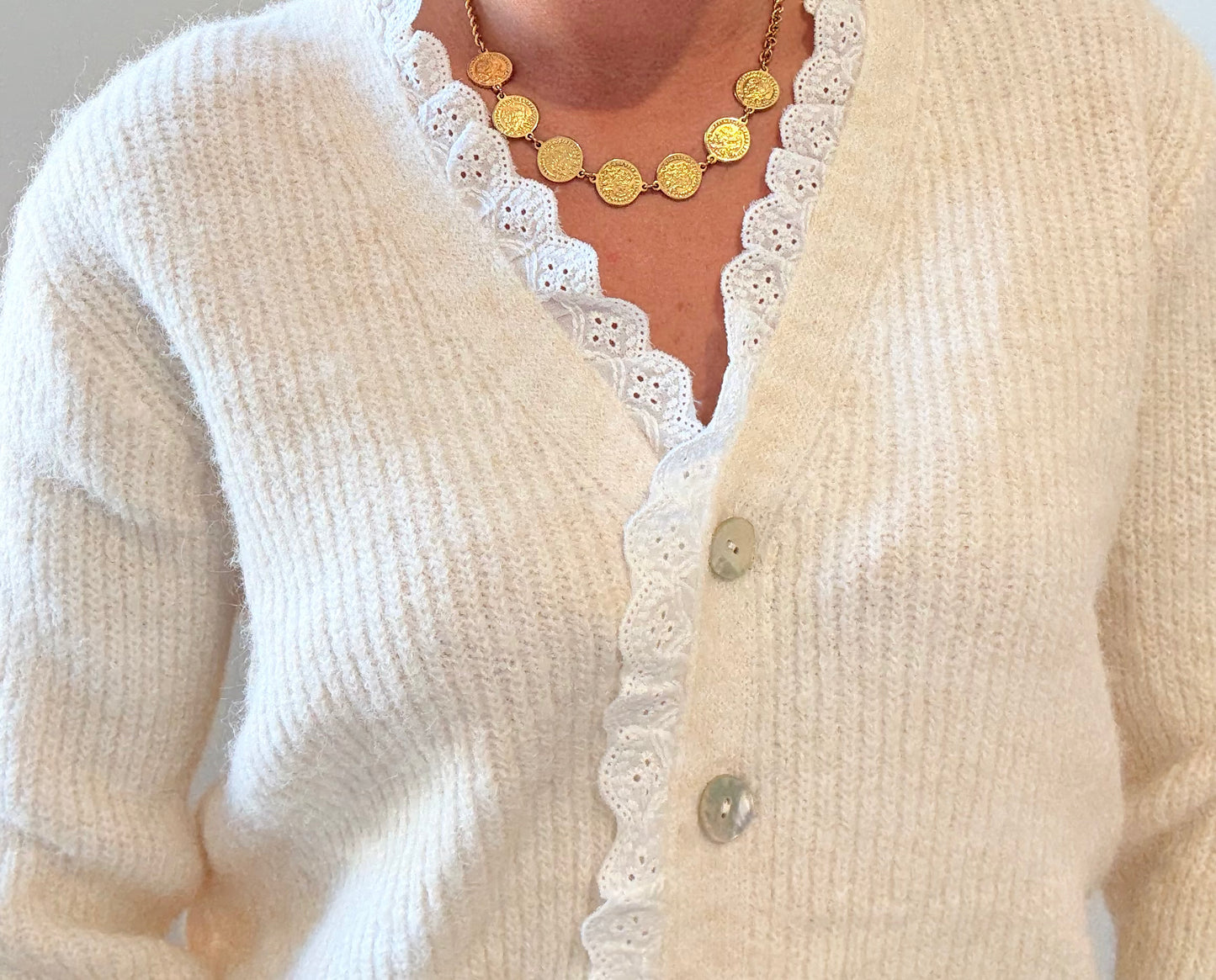 Gilet Flora beige