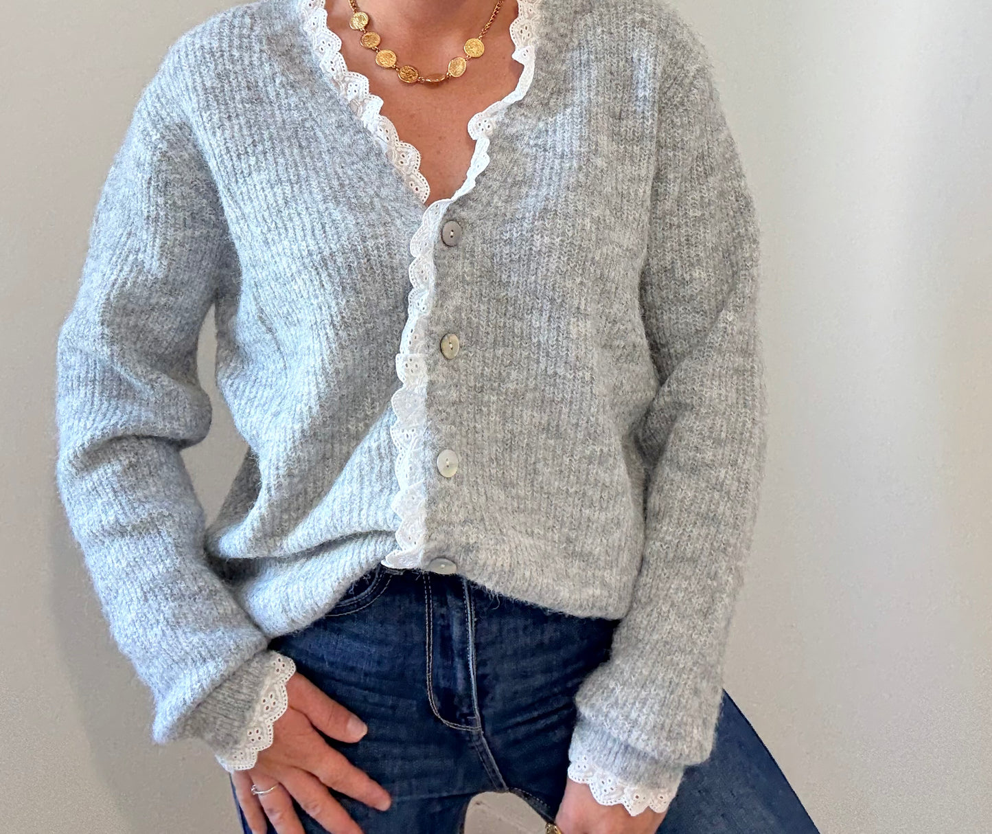 Gilet Flora gris