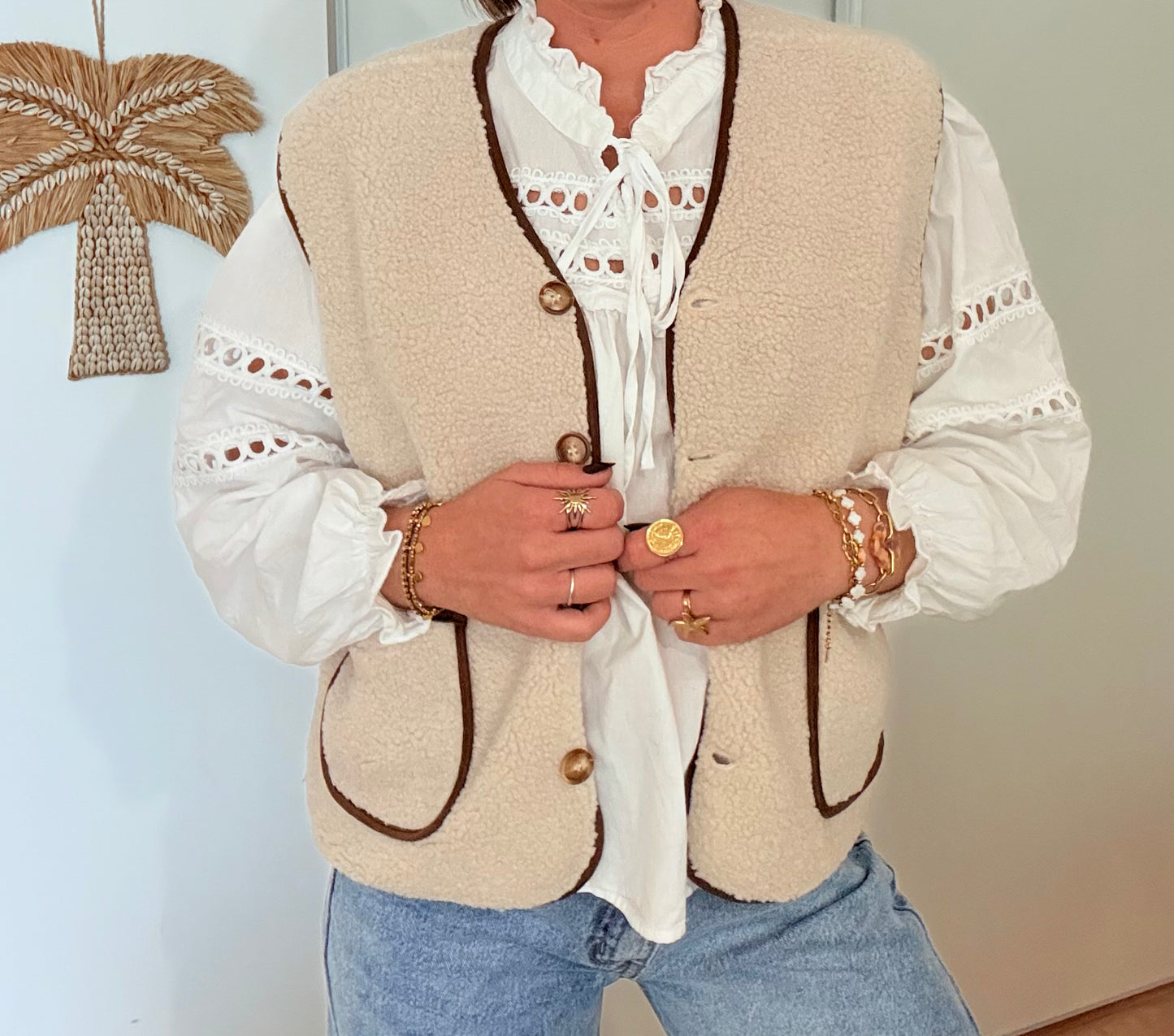 Gilet Maela écru