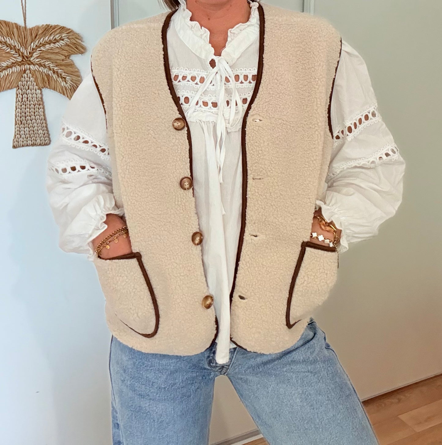 Gilet Maela écru