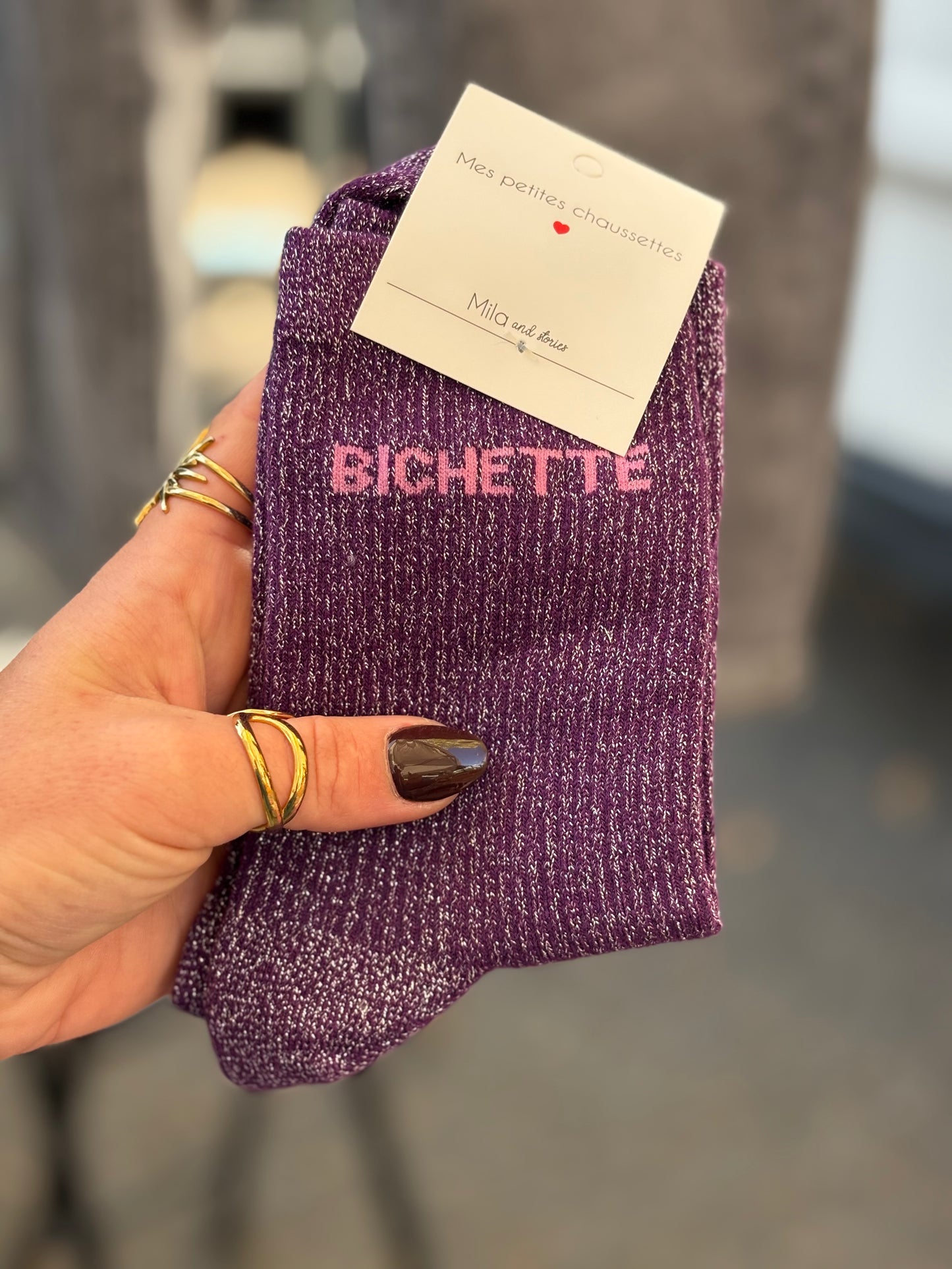 Chaussettes bichette violette