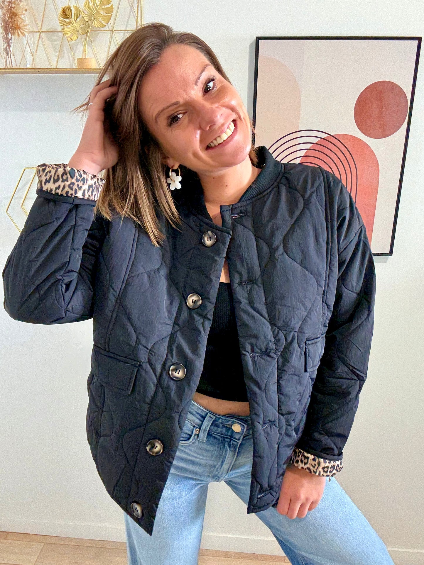 Veste matelassée noir Chloé