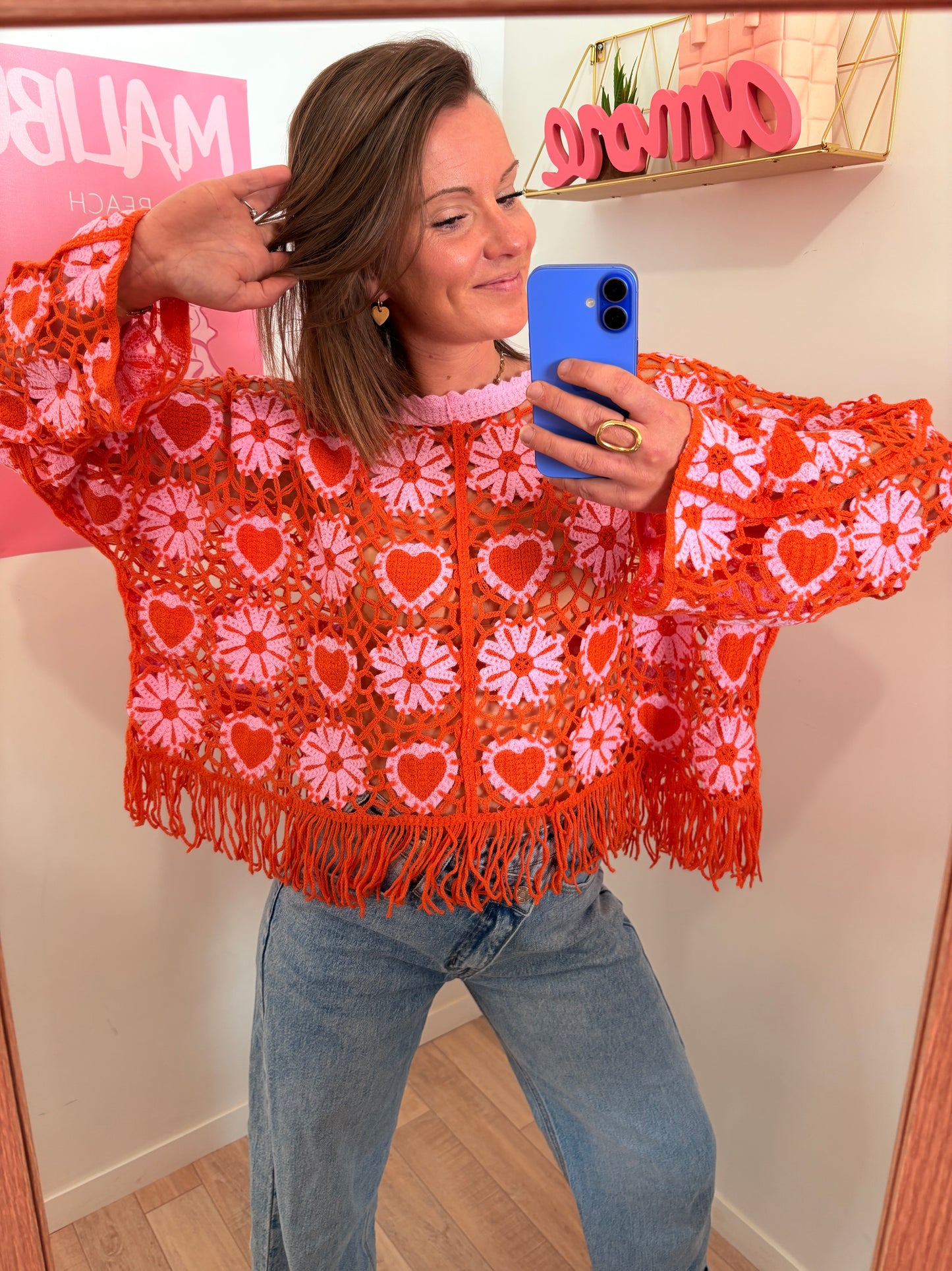 Pull Macramé "Sunset" – Boho-Chic & Franges