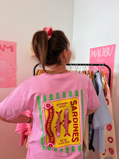 🐟 T-shirt Oversize "Sardine" – Rose Gourmand