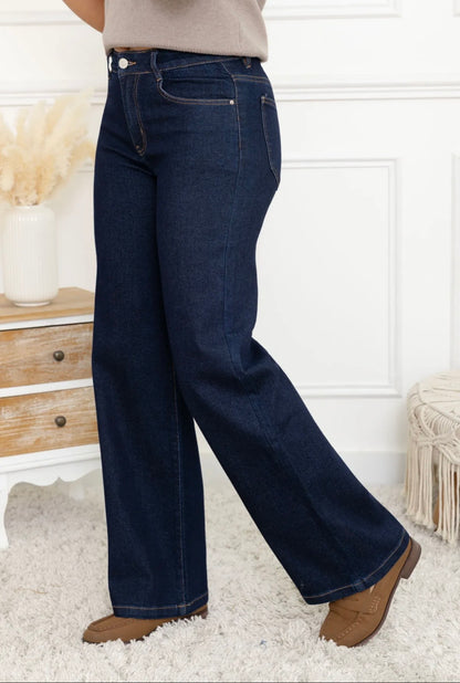 Jean Wide Leg Brut / Bleu Foncé