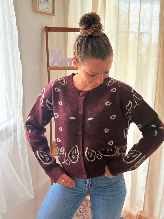 Le Gilet Motif Bandana – Bordeaux
