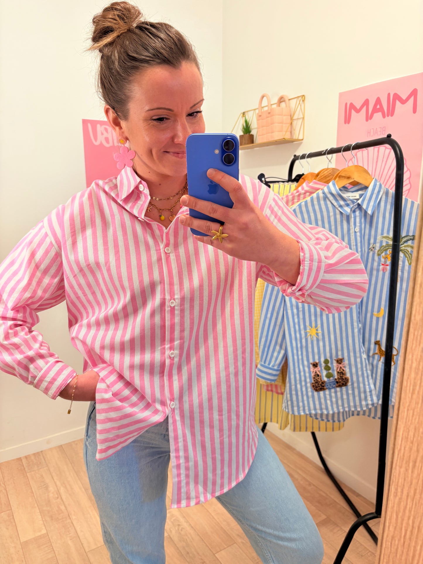 Chemise dolce vita rose
