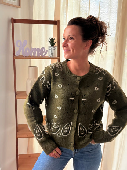 Le Gilet Motif Bandana – Olive