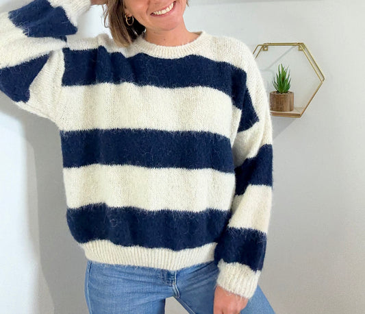Pull Camille bleu marine