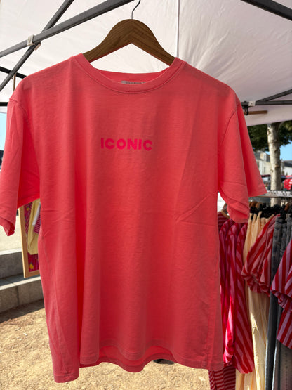 T-shirt iconic corail fluo