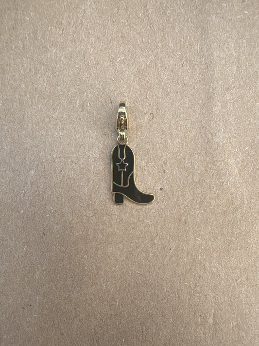 Charm botte de cowboy noir