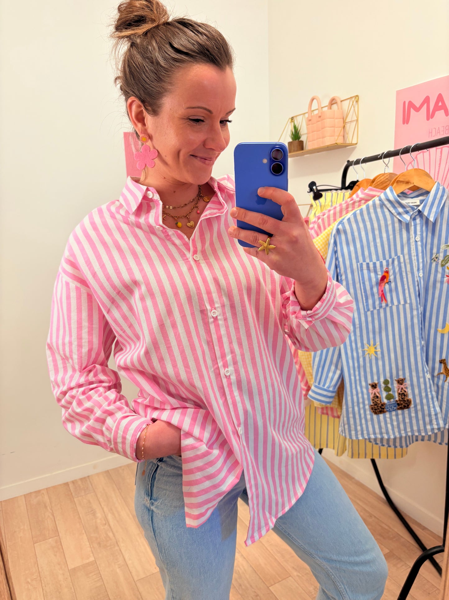 Chemise dolce vita rose