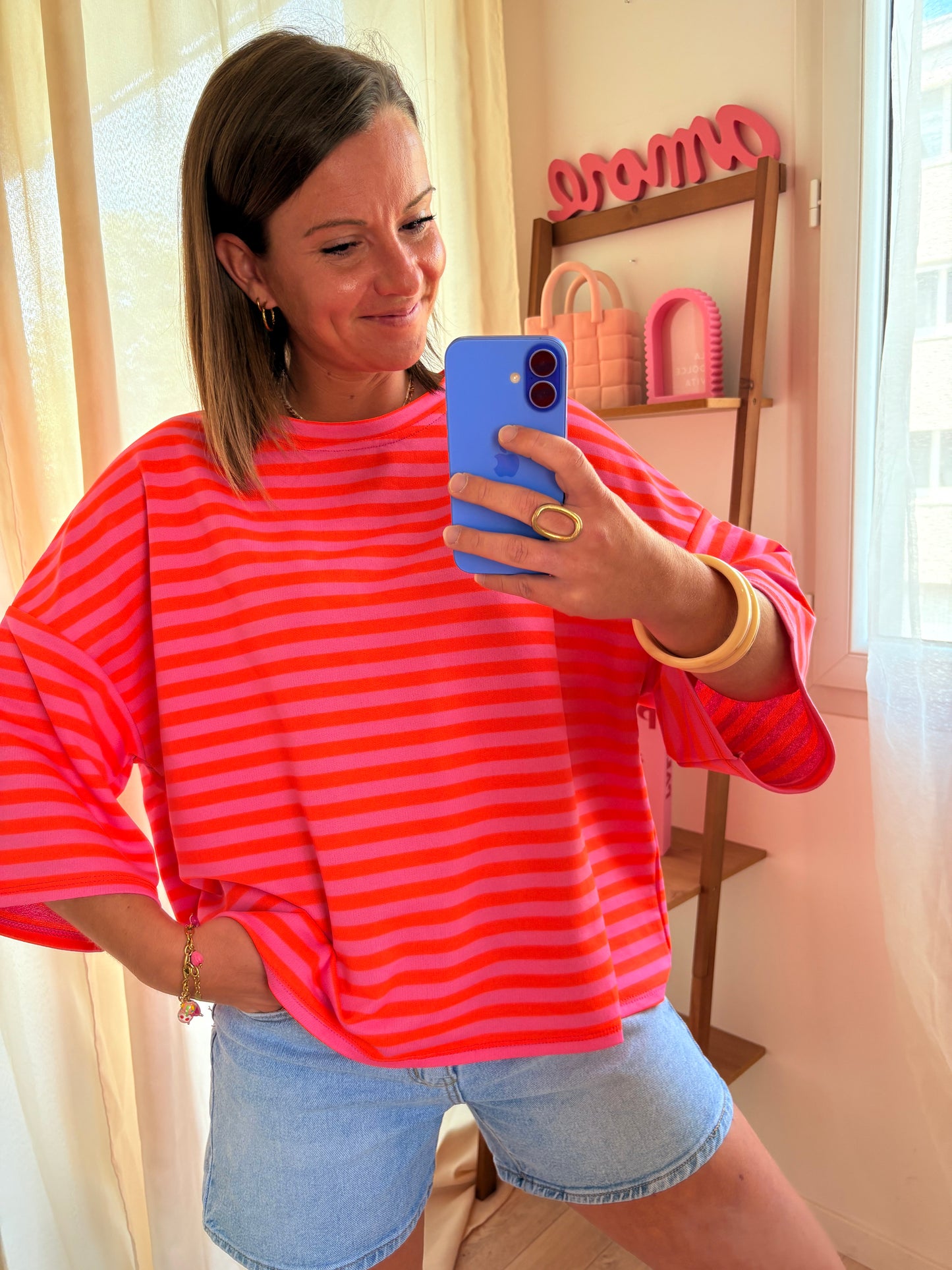 Marinière Oversize Pop – L'Iconic Twistée