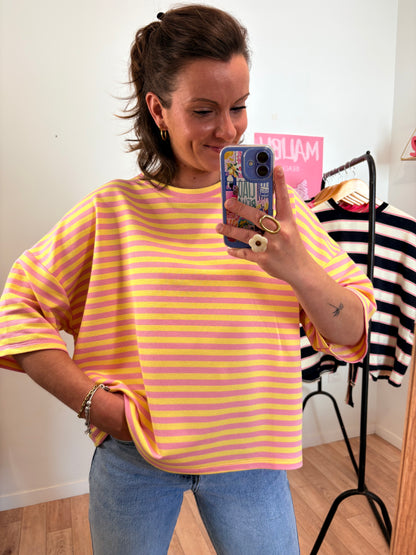 La Marinière Ensoleillée : Rose & Jaune