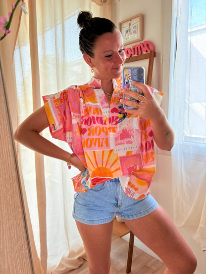 Blouse Fluide d’Été « Pep’s » – 100% Coton