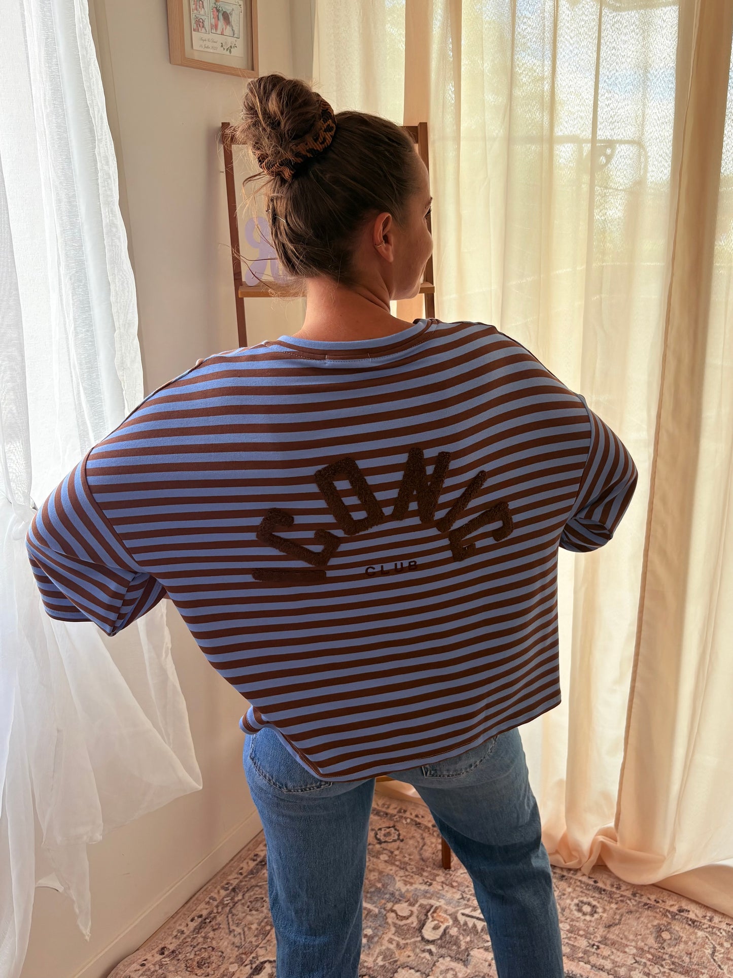 La Marinière Oversize Iconic Club – Bleu & Marron