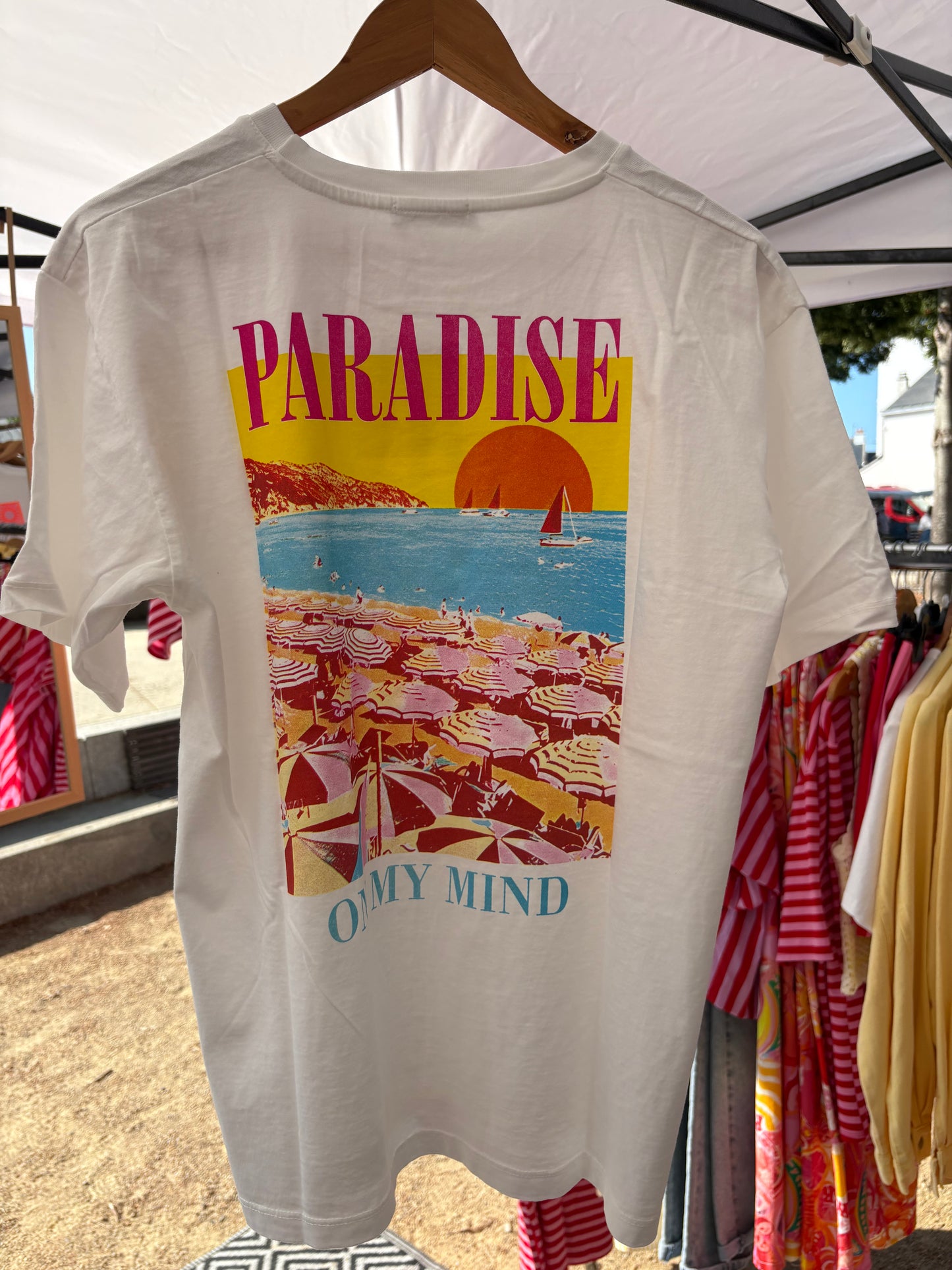 T-shirt Paradise blanc