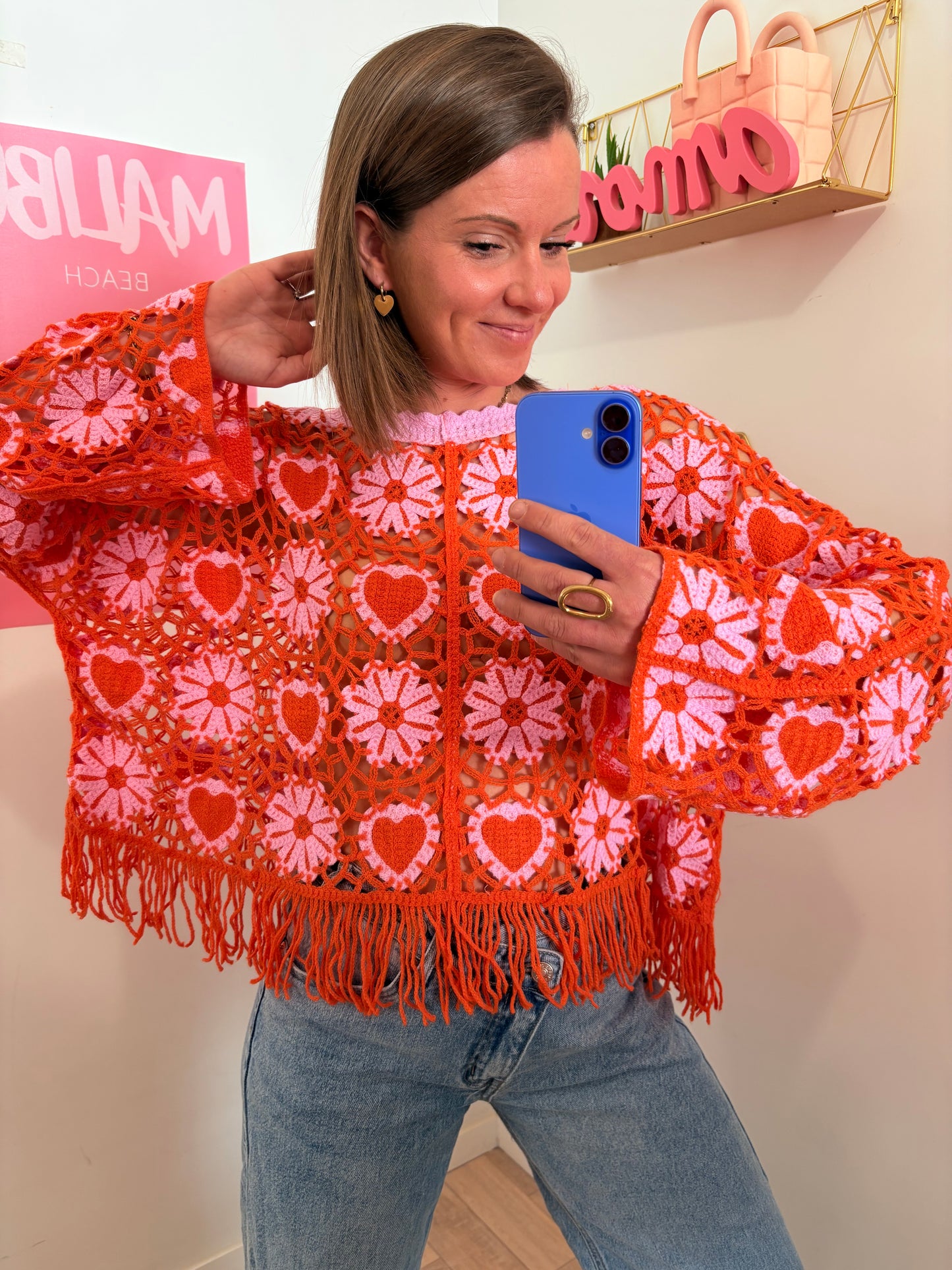 Pull Macramé "Sunset" – Boho-Chic & Franges