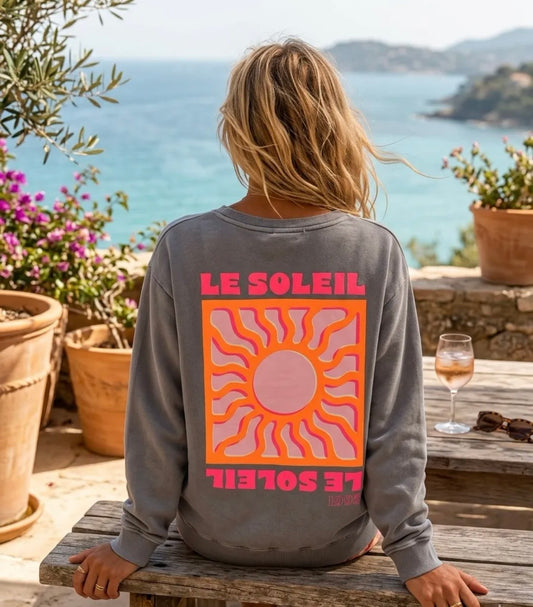 ☀️ Pull "Sunny Day" – Gris Clair & Logo Pep's
