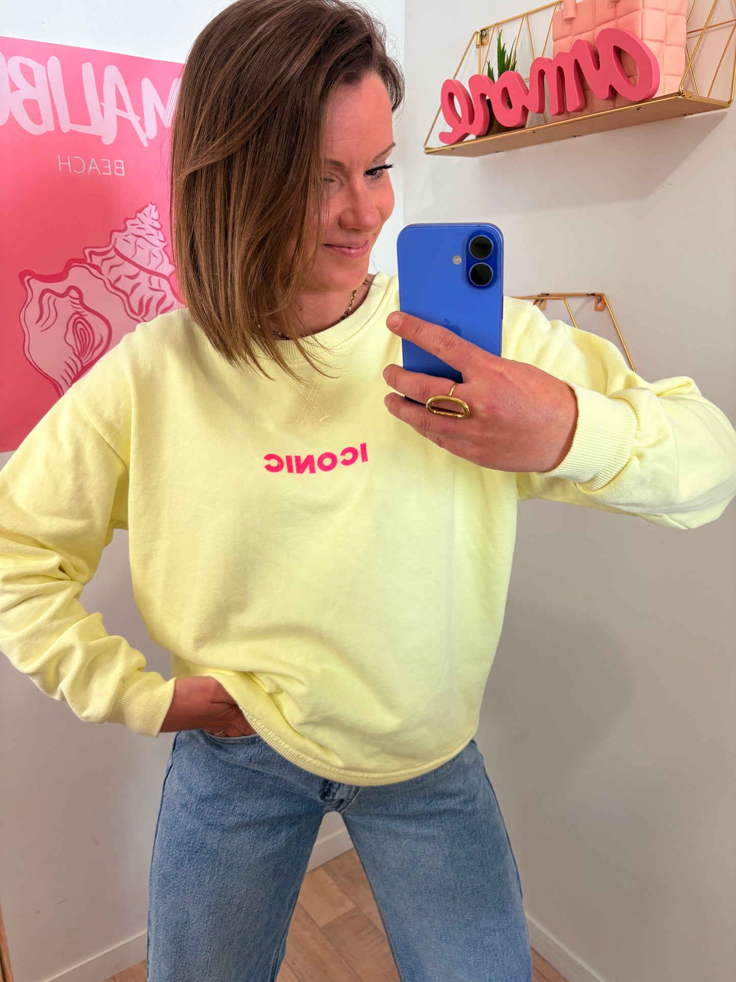 Pull "Iconic" – Jaune Solaire
