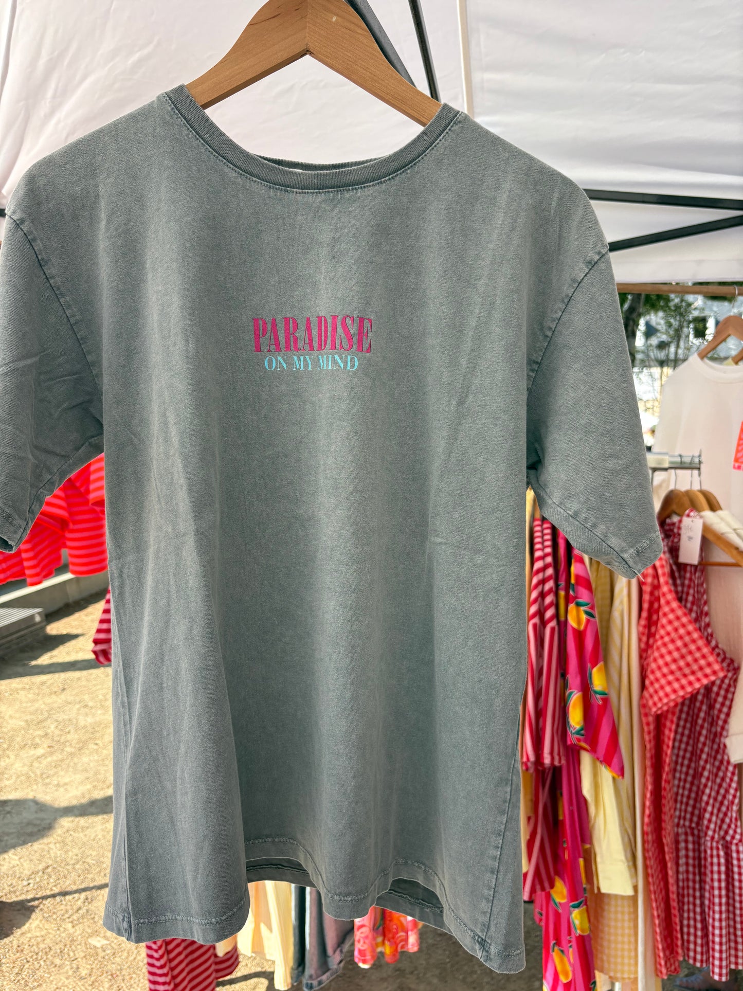 T-shirt Paradise gris