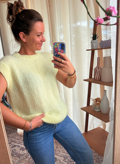 Le Pull Sans Manches Kid Mohair – Jaune
