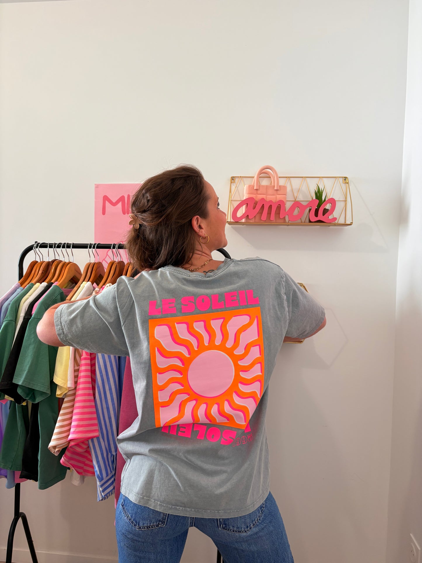 🌪️ T-Shirt "Soleil" – Gris Essentiel