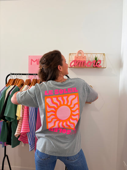🌪️ T-Shirt "Soleil" – Gris Essentiel