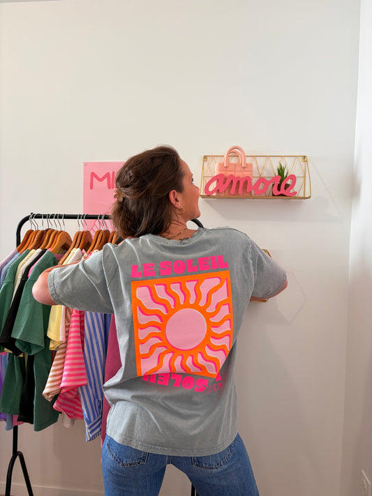 🌪️ T-Shirt "Soleil" – Gris Essentiel