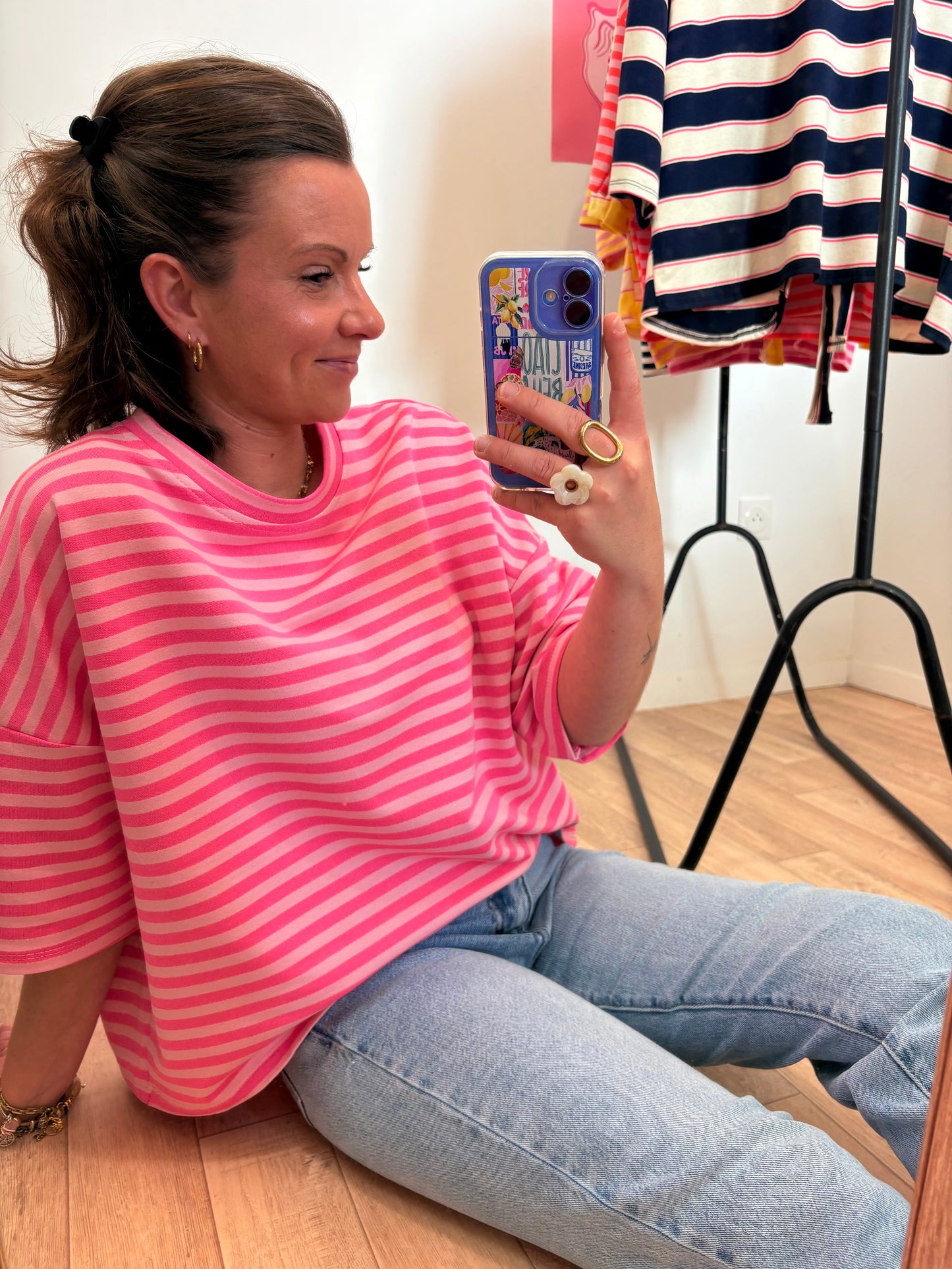 La Marinière Audacieuse : Rose & Rose Fuchsia
