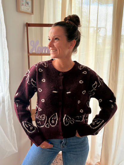 Le Gilet Motif Bandana – Bordeaux