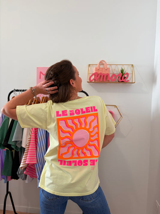 ☀️ T-Shirt "Soleil" – Jaune Vibrant