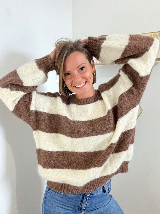 Pull Camille marron